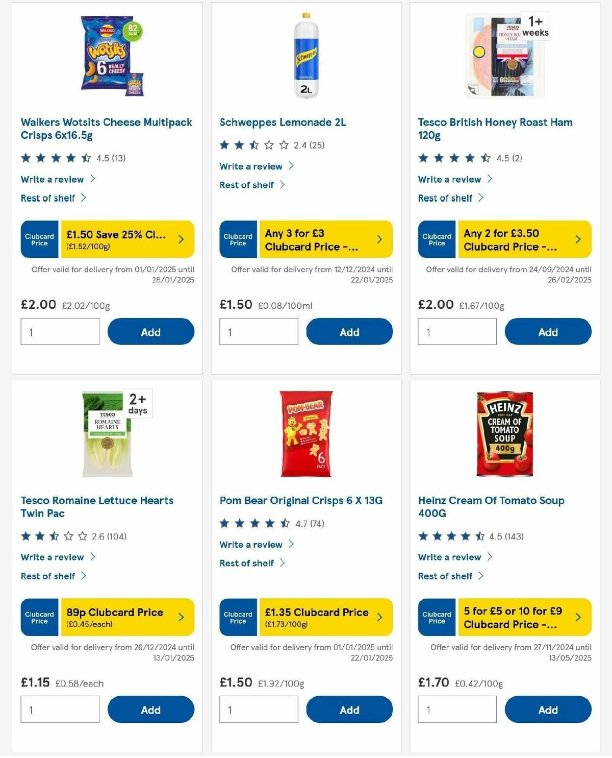 TESCO Offers from 9 January