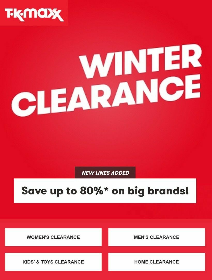 TK Maxx Offers from 3 January