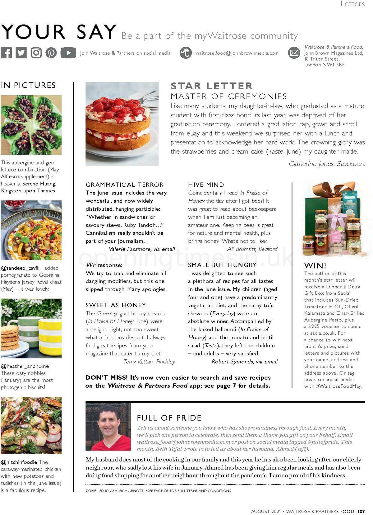 Waitrose Food Magazine August Offers from 1 August