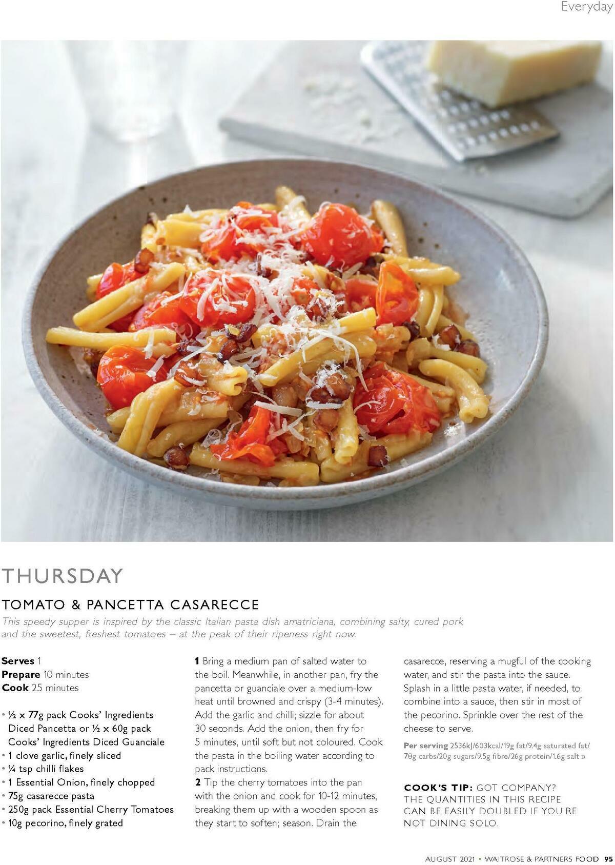 Waitrose Food Magazine August Offers from 1 August