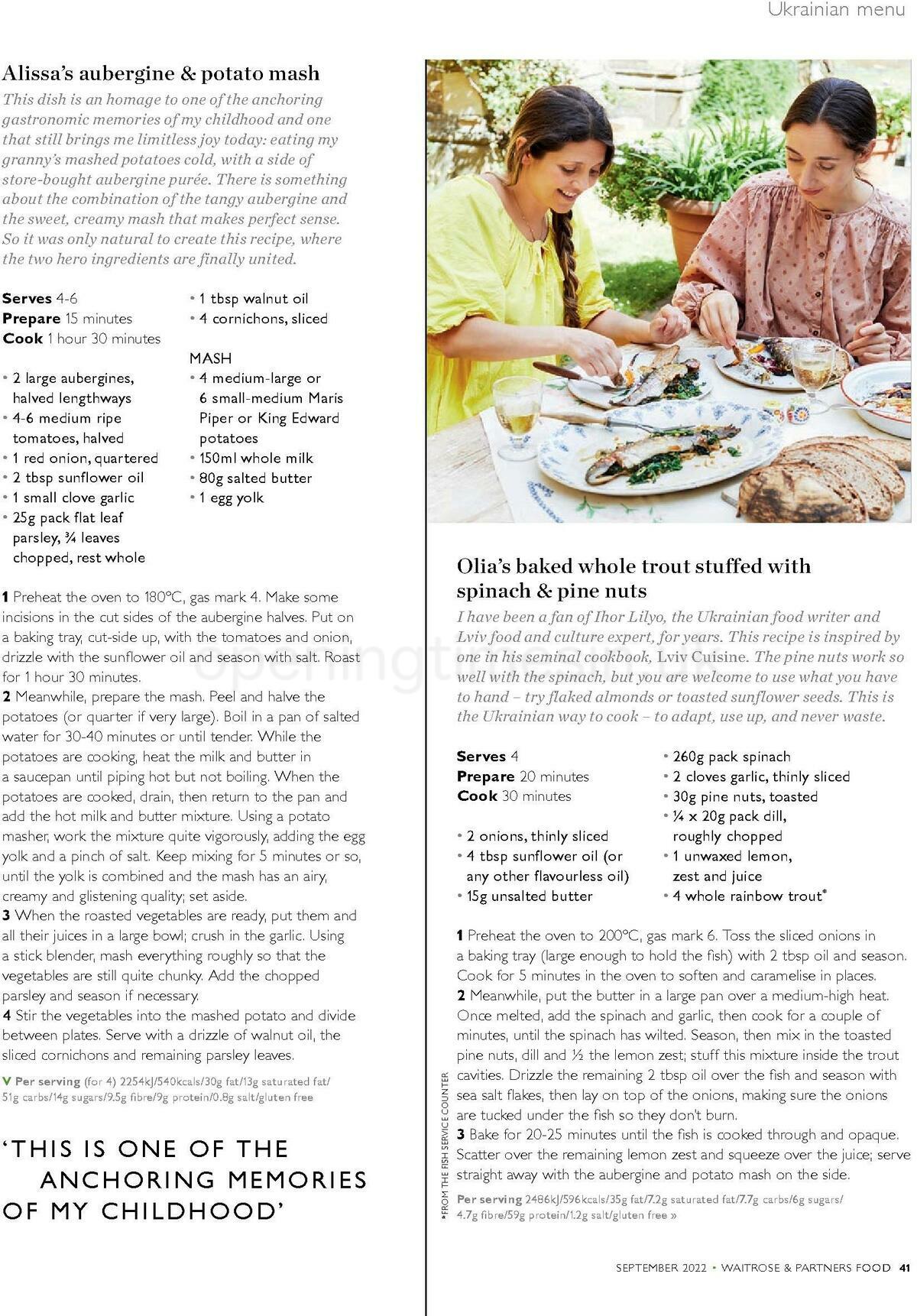 Waitrose Food Magazine September Offers from 1 September