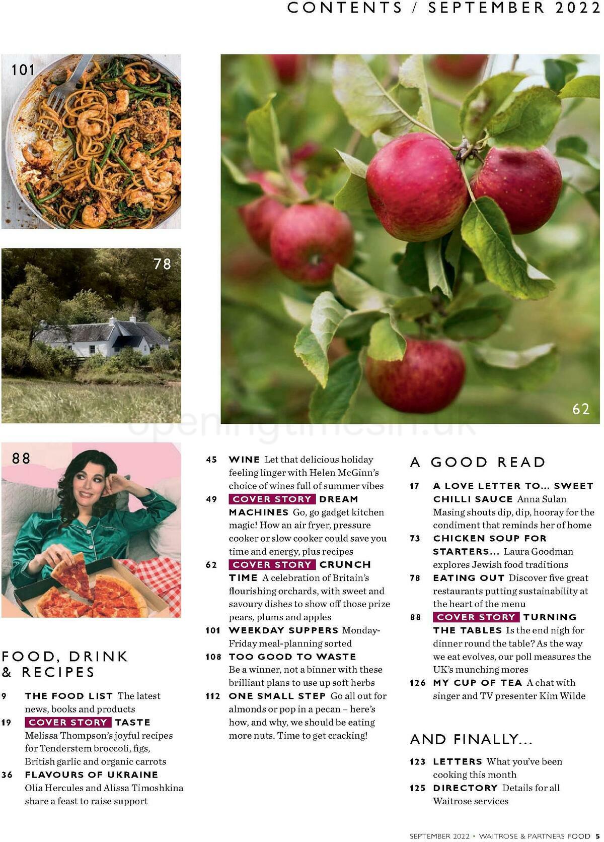 Waitrose Food Magazine September Offers from 1 September