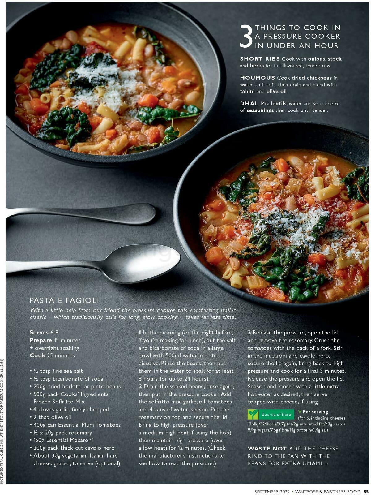 Waitrose Food Magazine September Offers from 1 September