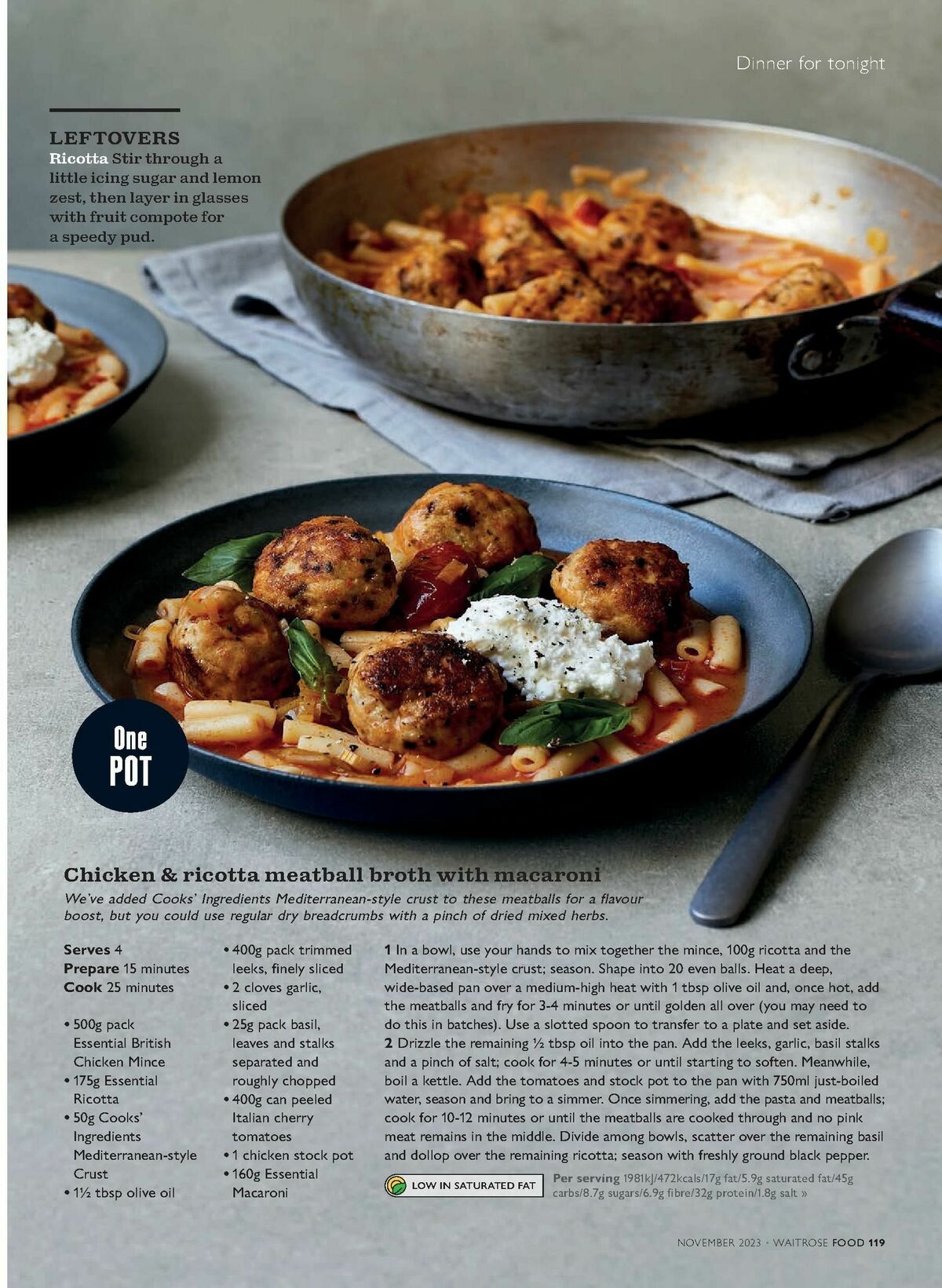 Waitrose Food Magazine November Offers from 1 November