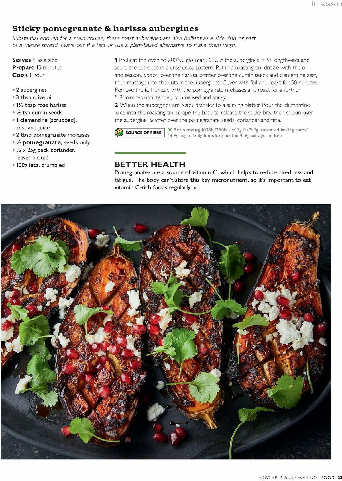 Waitrose Food Magazine November Offers from 1 November