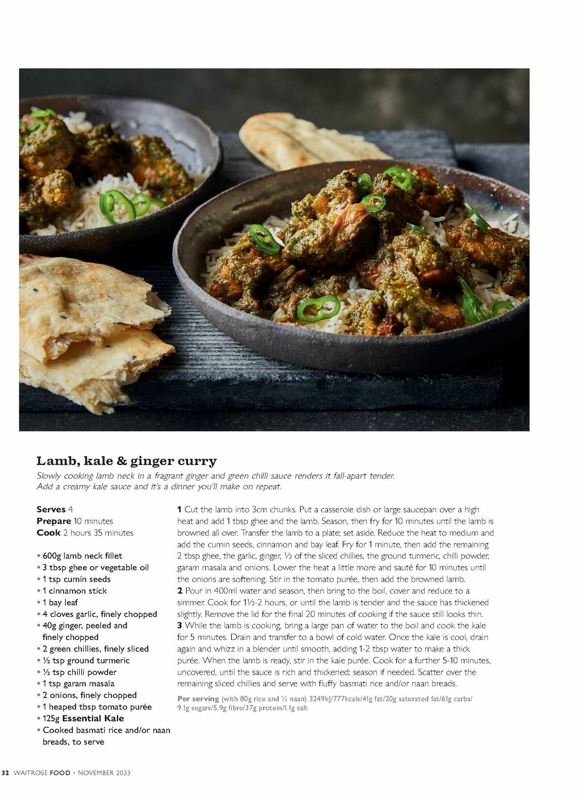 Waitrose Food Magazine November Offers from 1 November