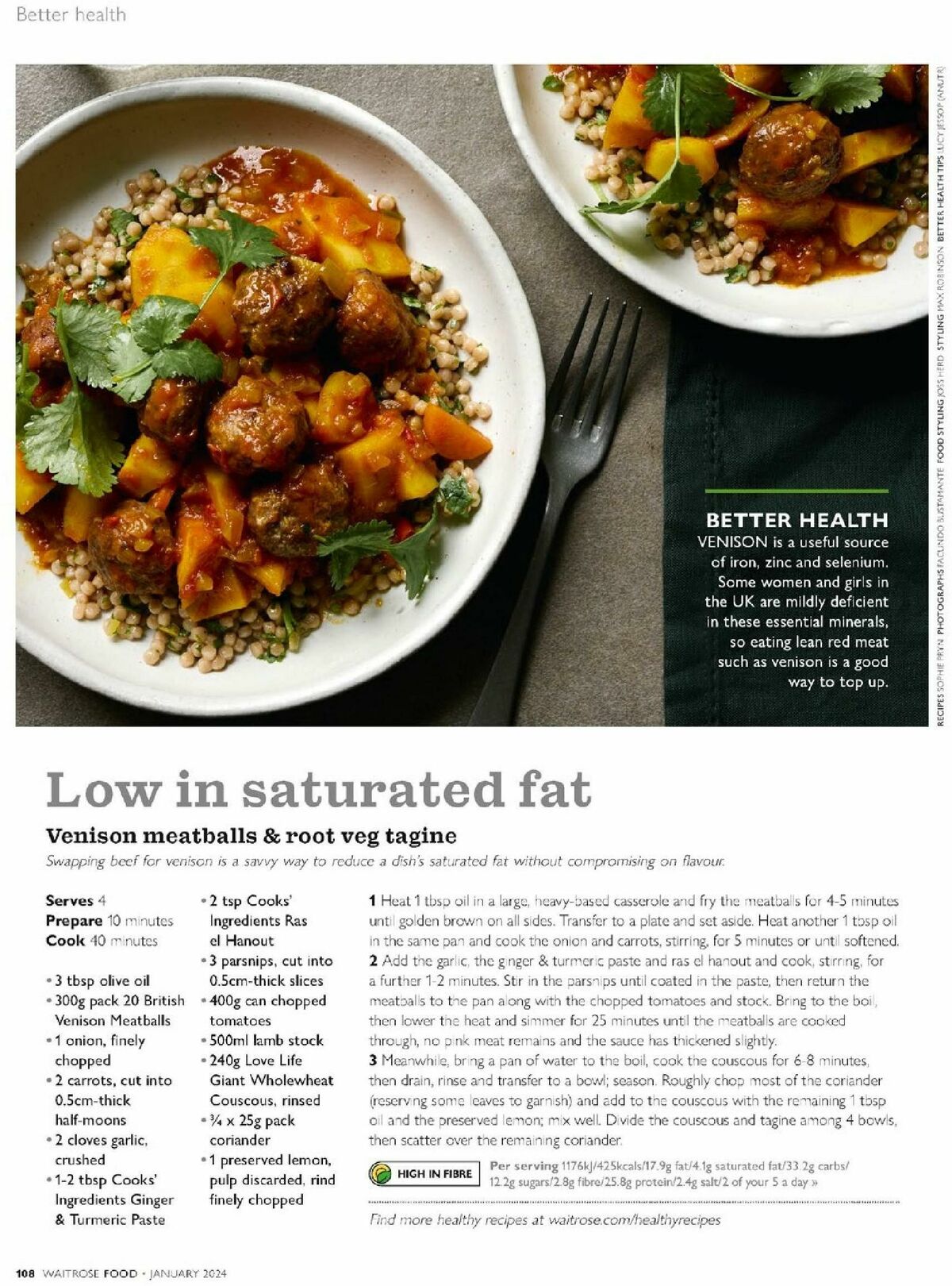 Waitrose Food Magazine January Offers from 1 January