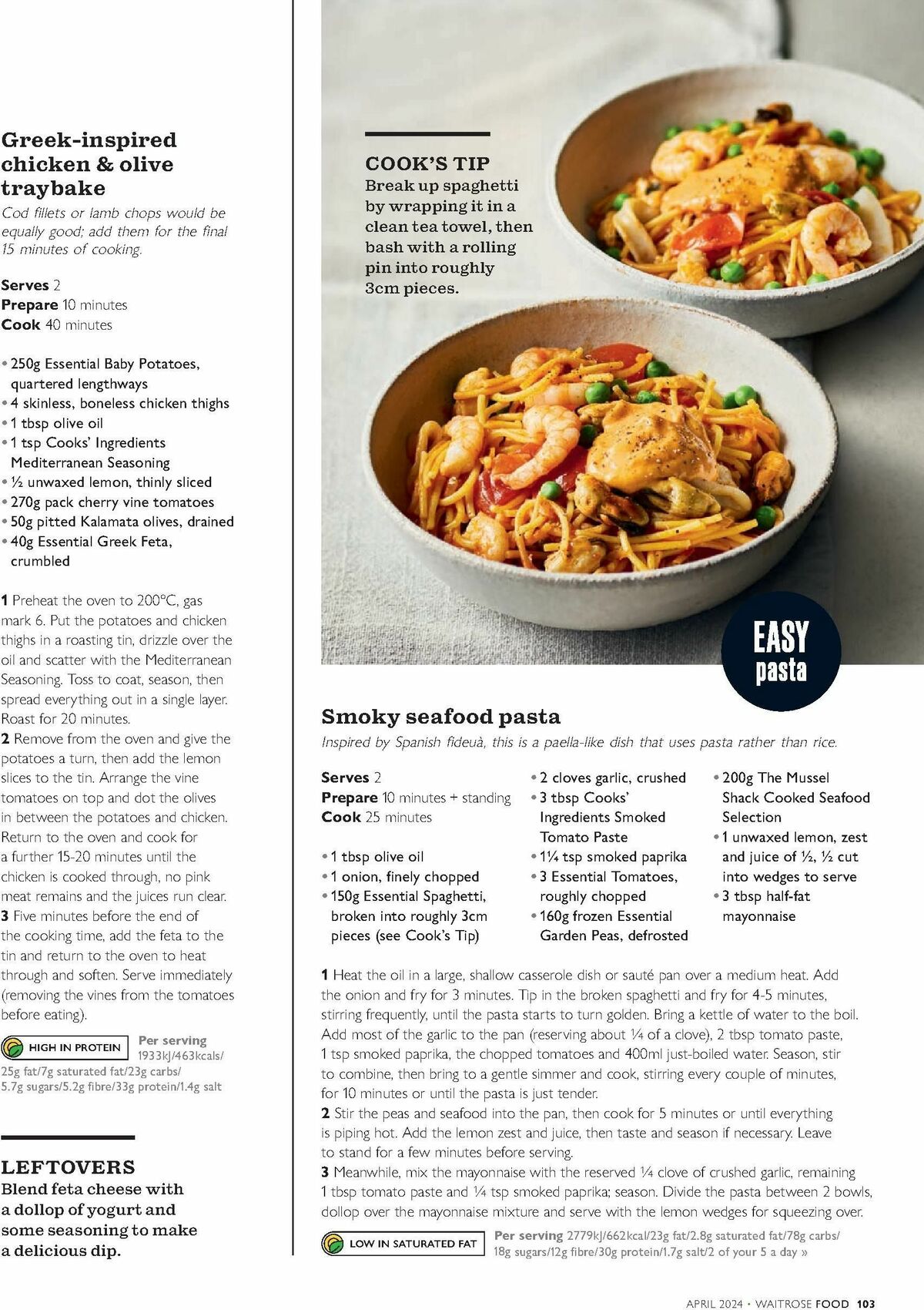 Waitrose Food Magazine April Offers from 1 April