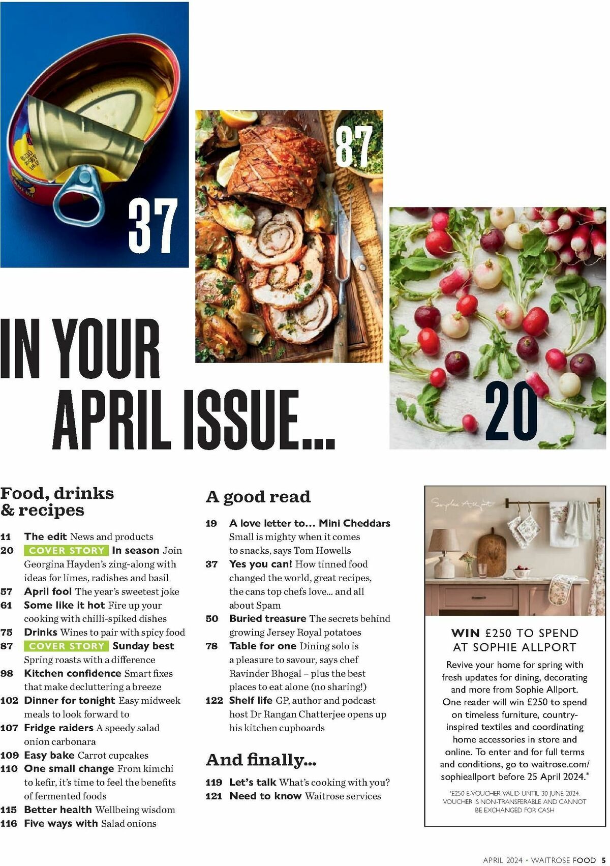 Waitrose Food Magazine April Offers from 1 April