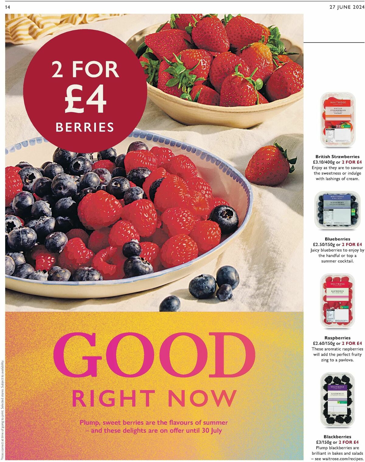 Waitrose Offers from 27 June