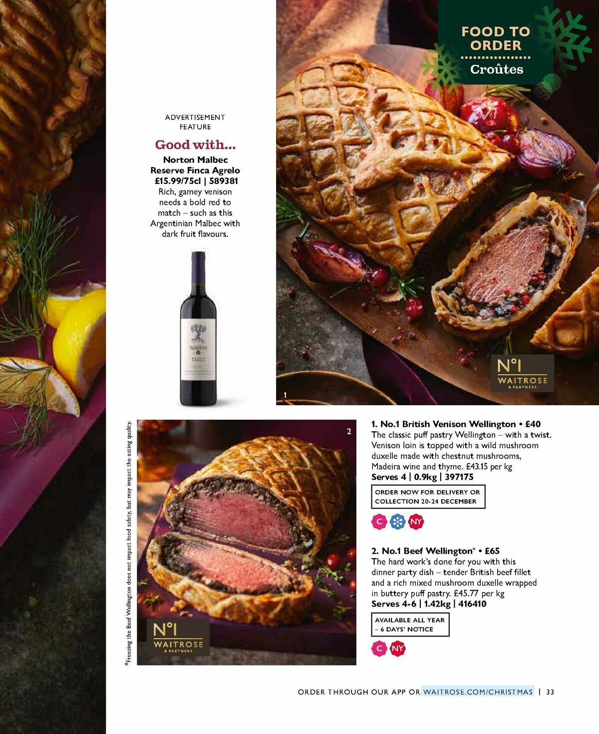 Waitrose Christmas Magazine Offers from 2 October