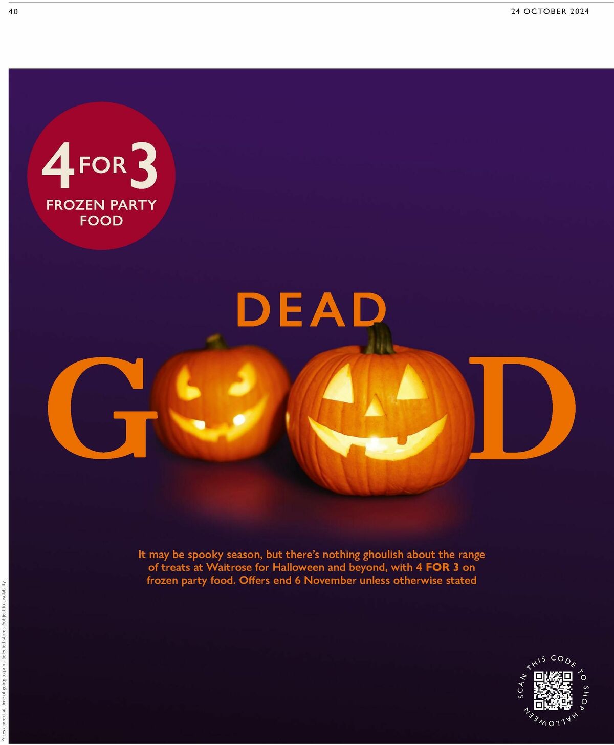 Waitrose Offers from 24 October