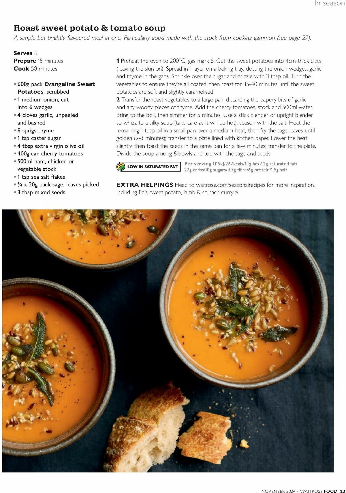 Waitrose Food Magazine November Offers from 1 November