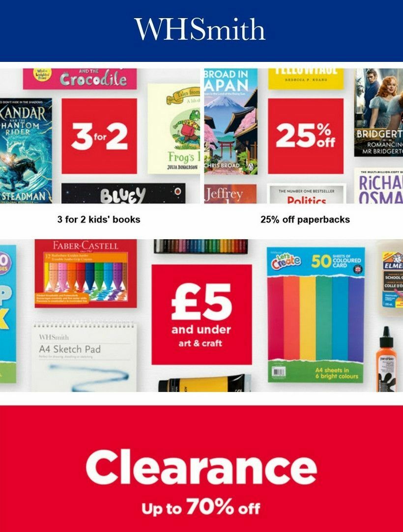 WHSmith Offers from 9 July