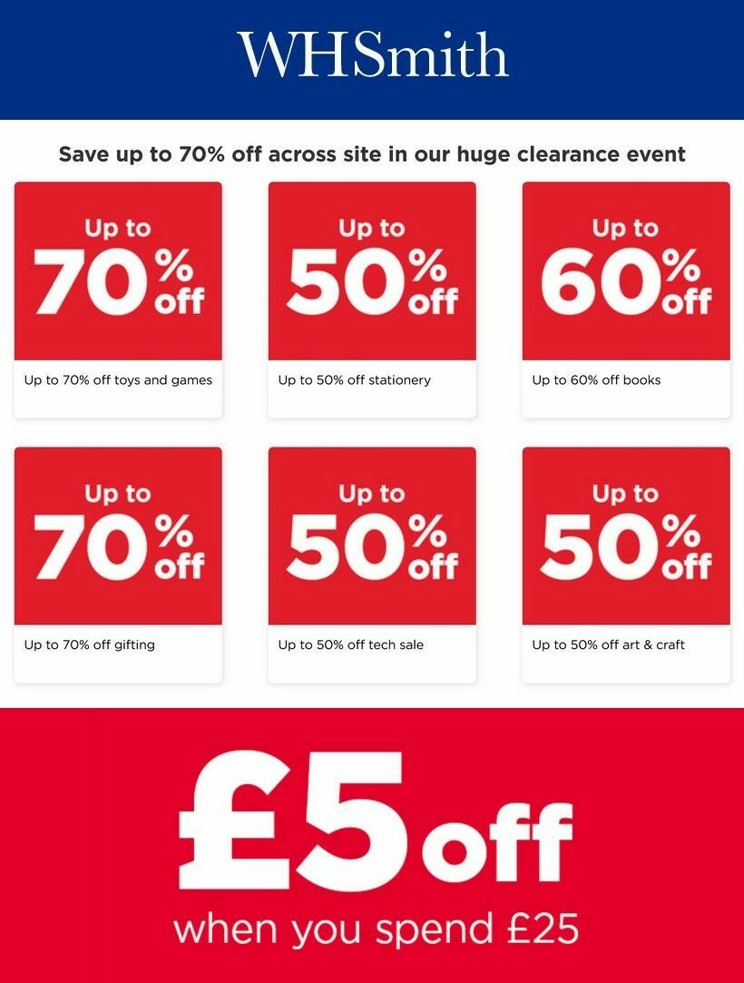 WHSmith Offers from 16 July