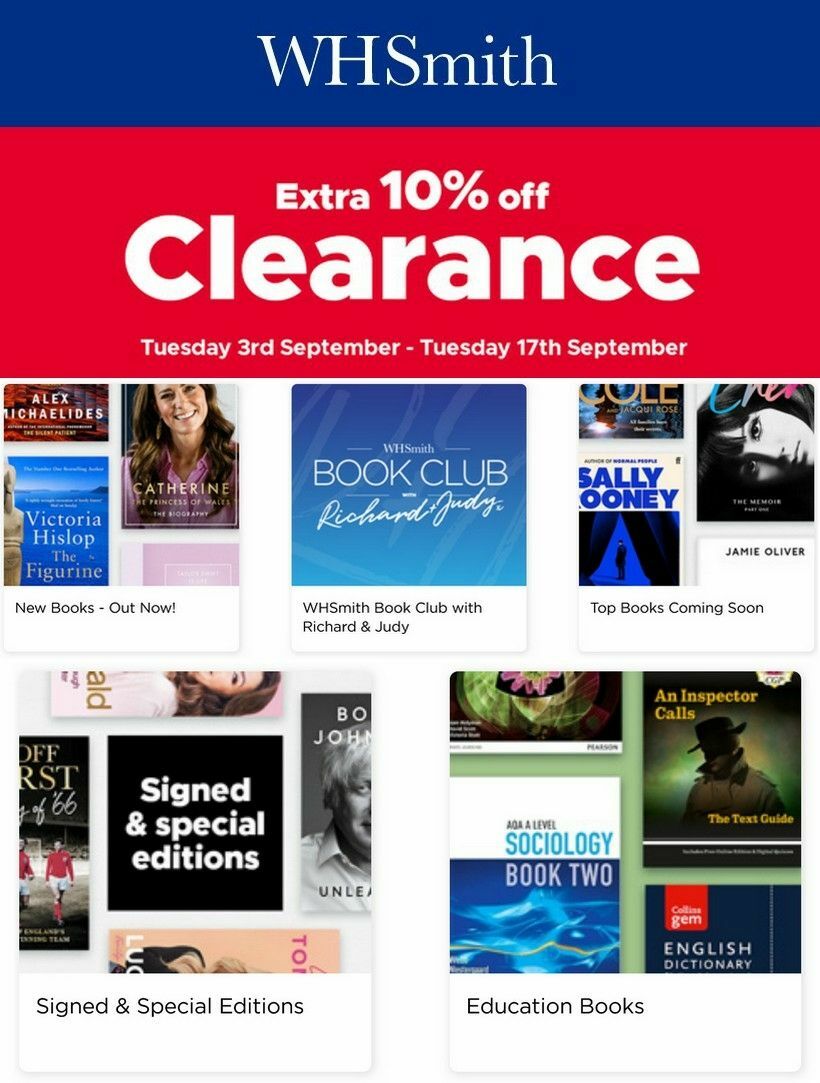 WHSmith Offers from 10 September