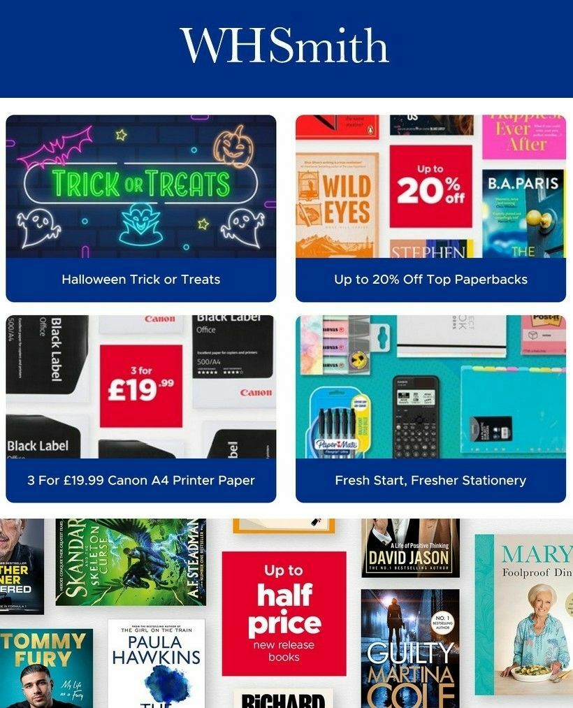 WHSmith Offers from 15 October