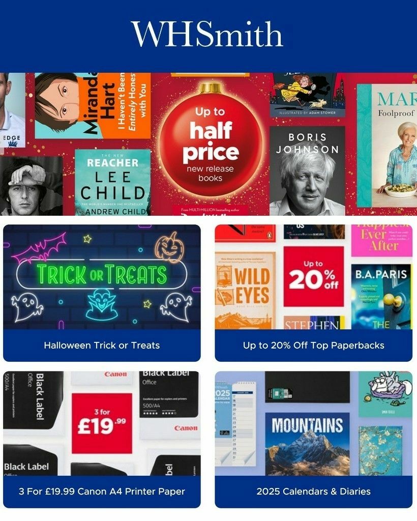 WHSmith Offers from 29 October