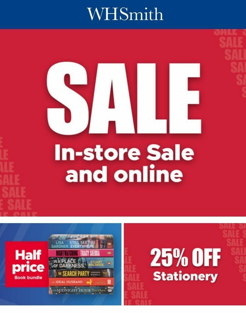 WHSmith Offers from 7 January