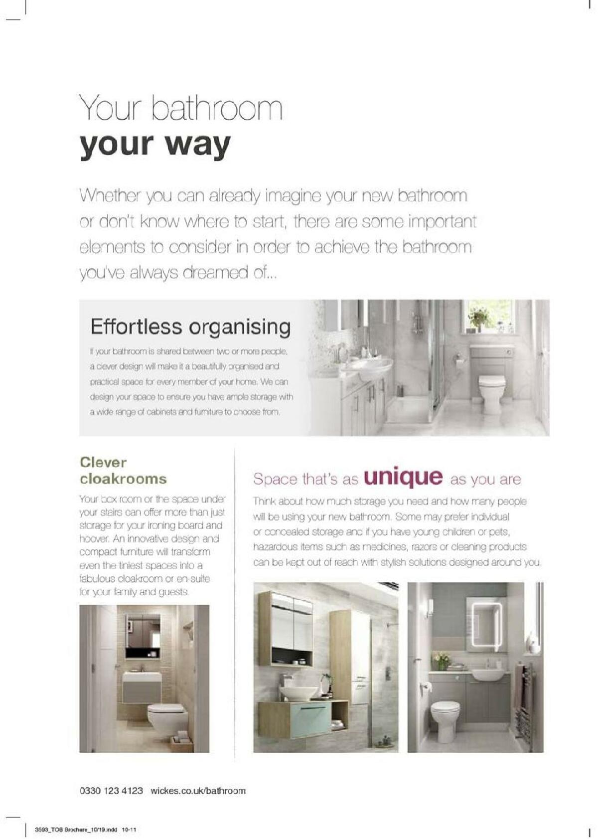 Wickes Bathrooms Brochure Offers from 1 March