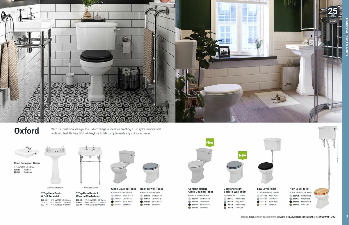 Wickes Bathrooms Brochure Offers from 14 July