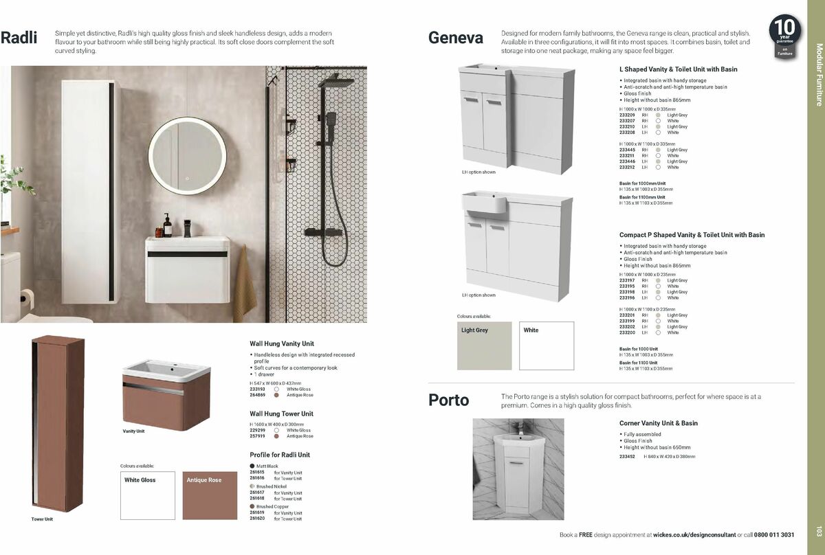 Wickes Bathrooms Brochure Offers from 14 July