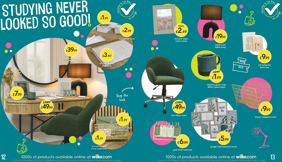 Wilko Offers from 23 August