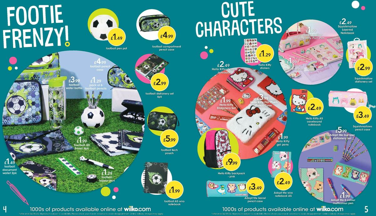 Wilko Back to School Offers from 23 August