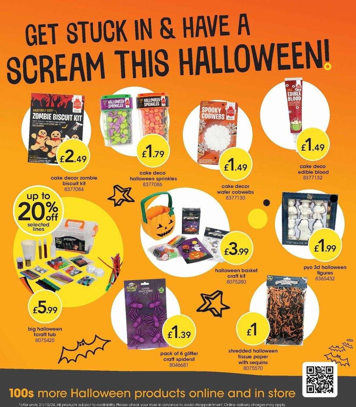 Wilko Halloween Offers from 1 October