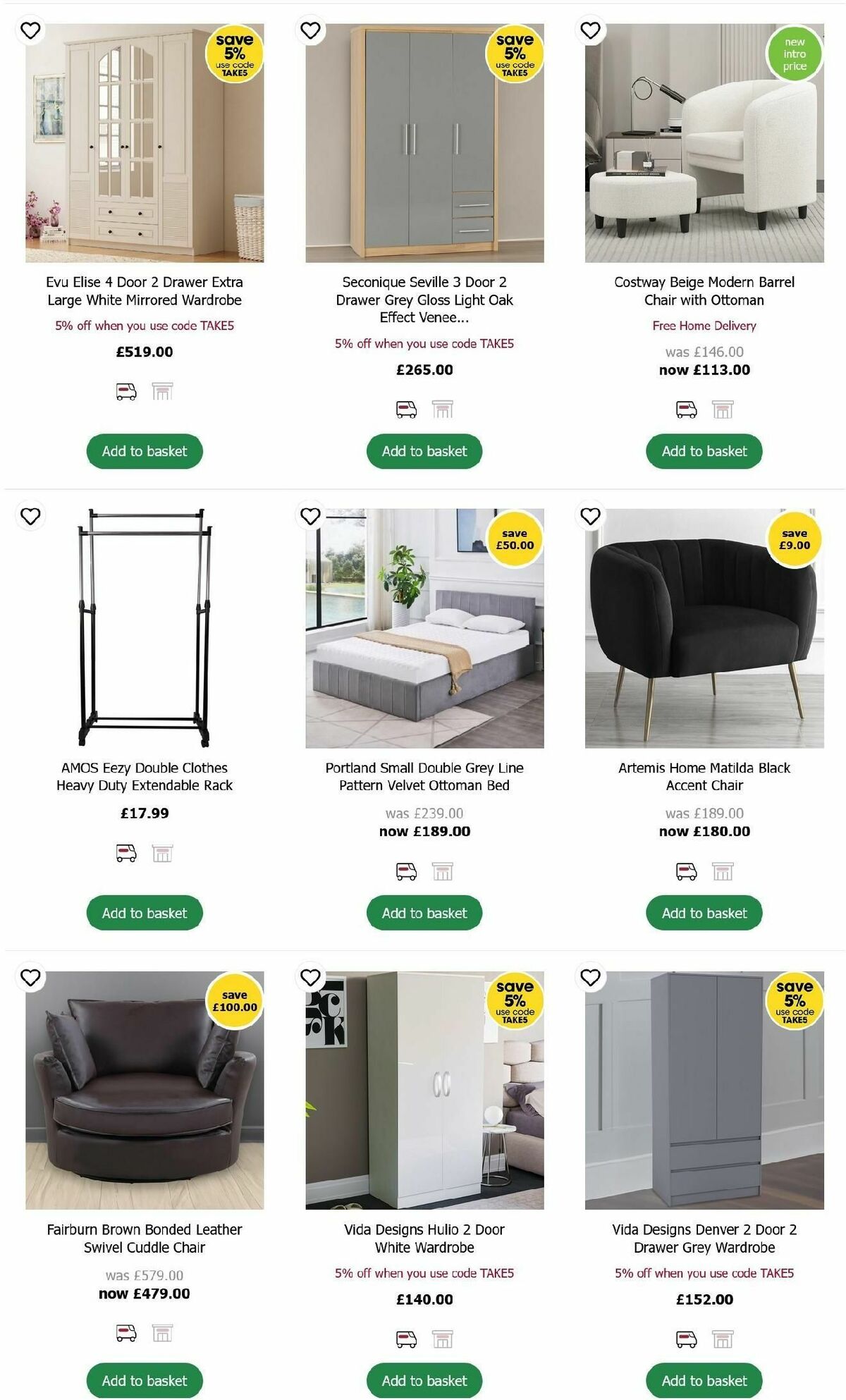 Wilko Furniture Offers Offers from 15 October