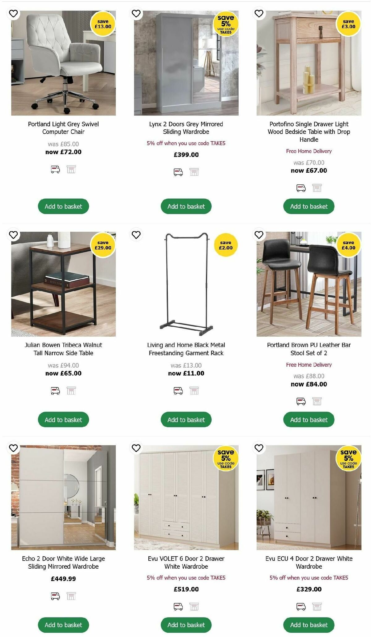 Wilko Furniture Offers Offers from 15 October