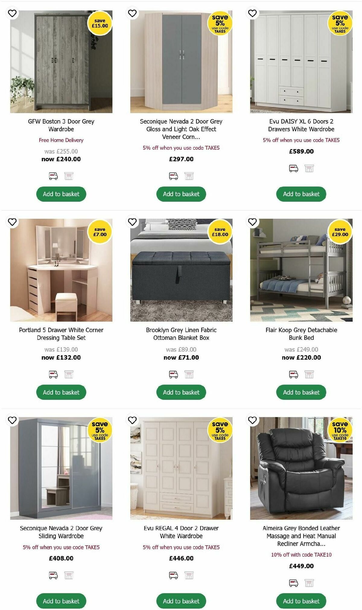 Wilko Furniture Offers Offers from 15 October