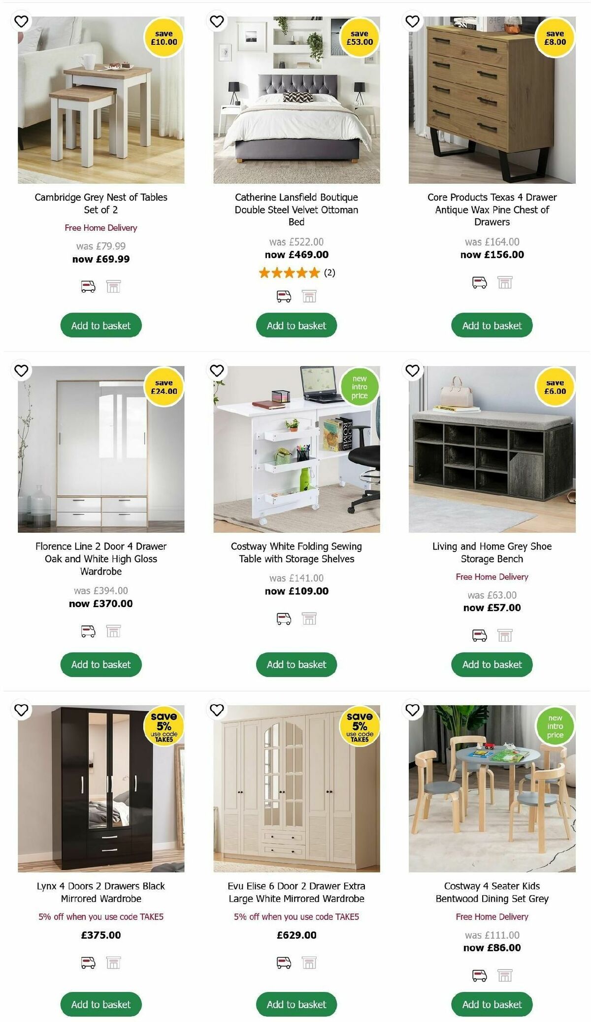 Wilko Furniture Offers Offers from 15 October