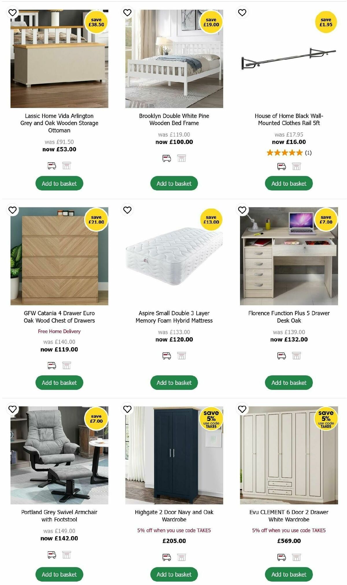 Wilko Furniture Offers Offers from 15 October