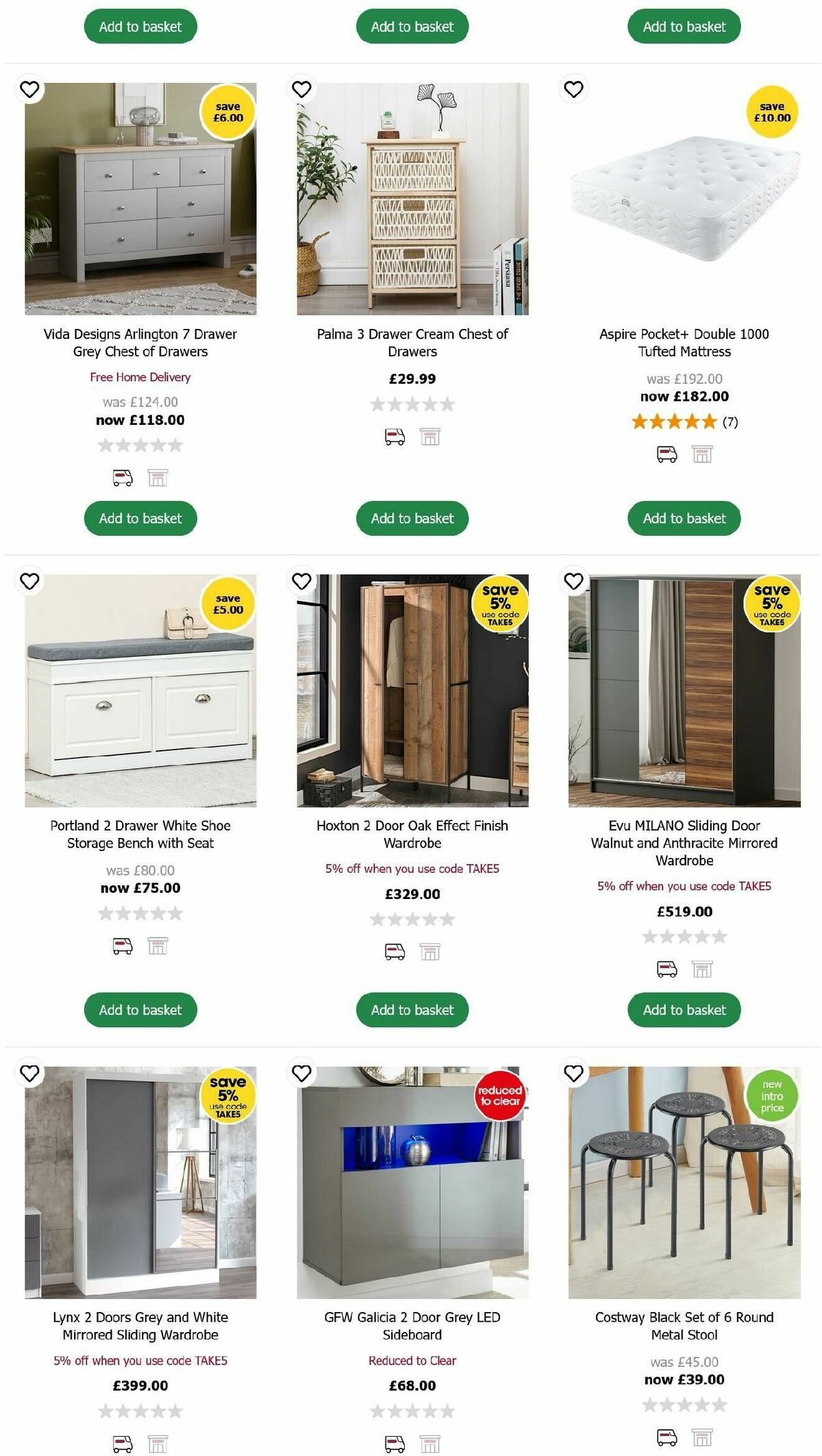 Wilko Furniture Offers Offers from 15 October