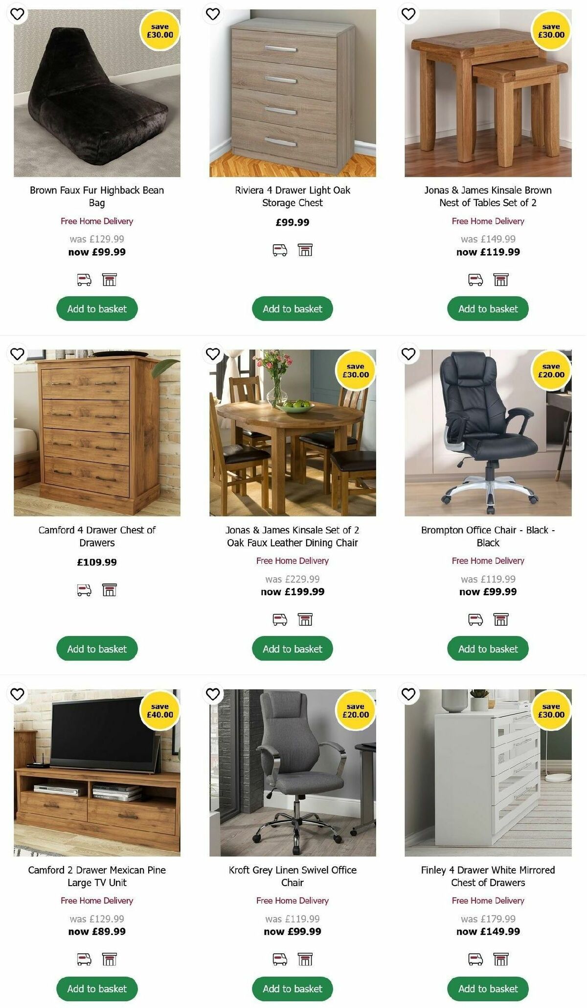 Wilko Furniture Offers Offers from 15 October