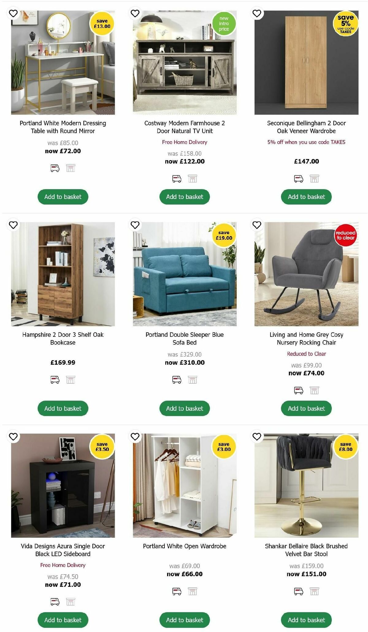 Wilko Furniture Offers Offers from 15 October