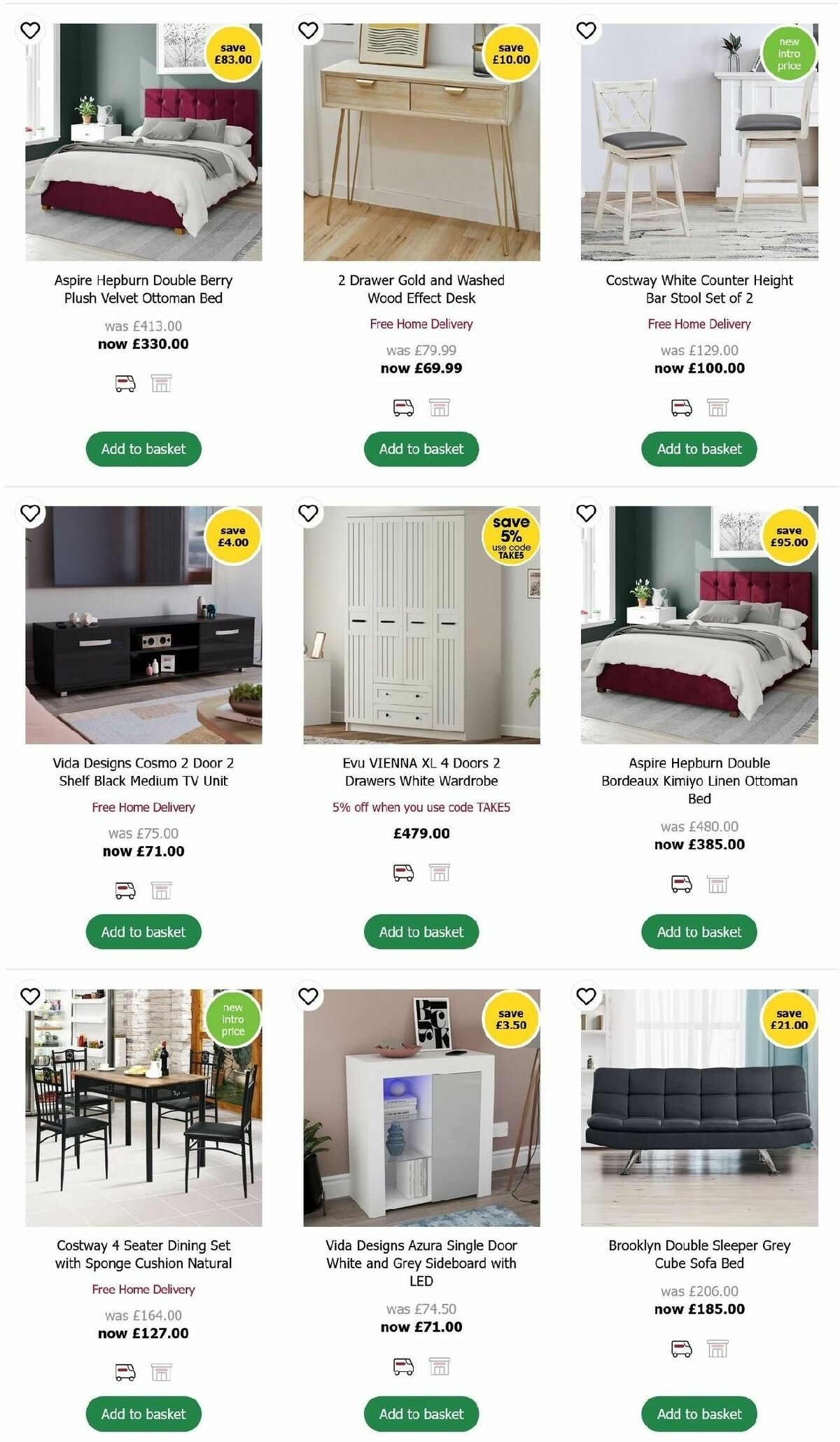 Wilko Furniture Offers Offers from 15 October