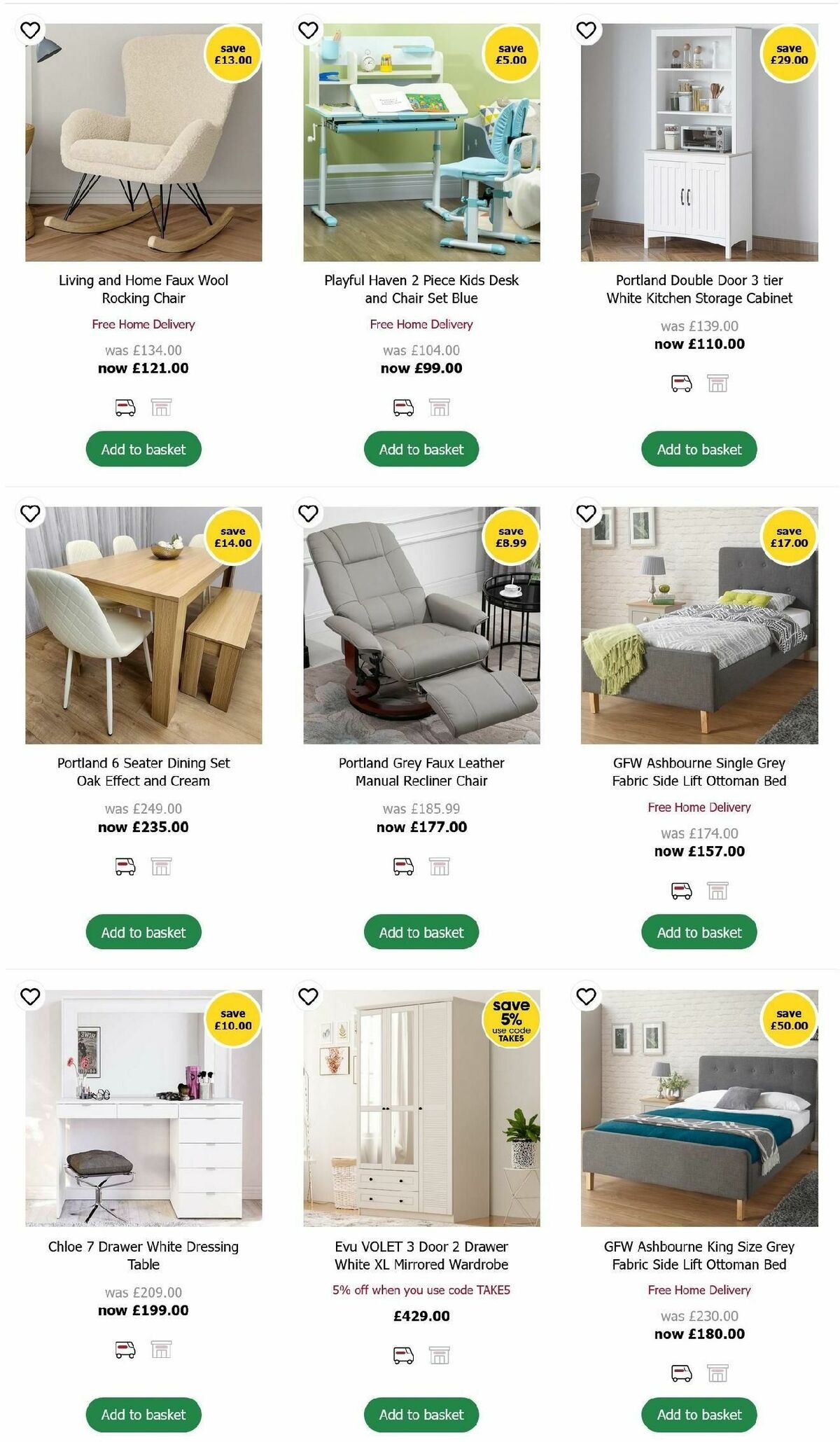 Wilko Furniture Offers Offers from 15 October