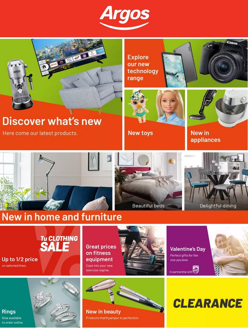 Argos New Offers & Special Buys from 28 January