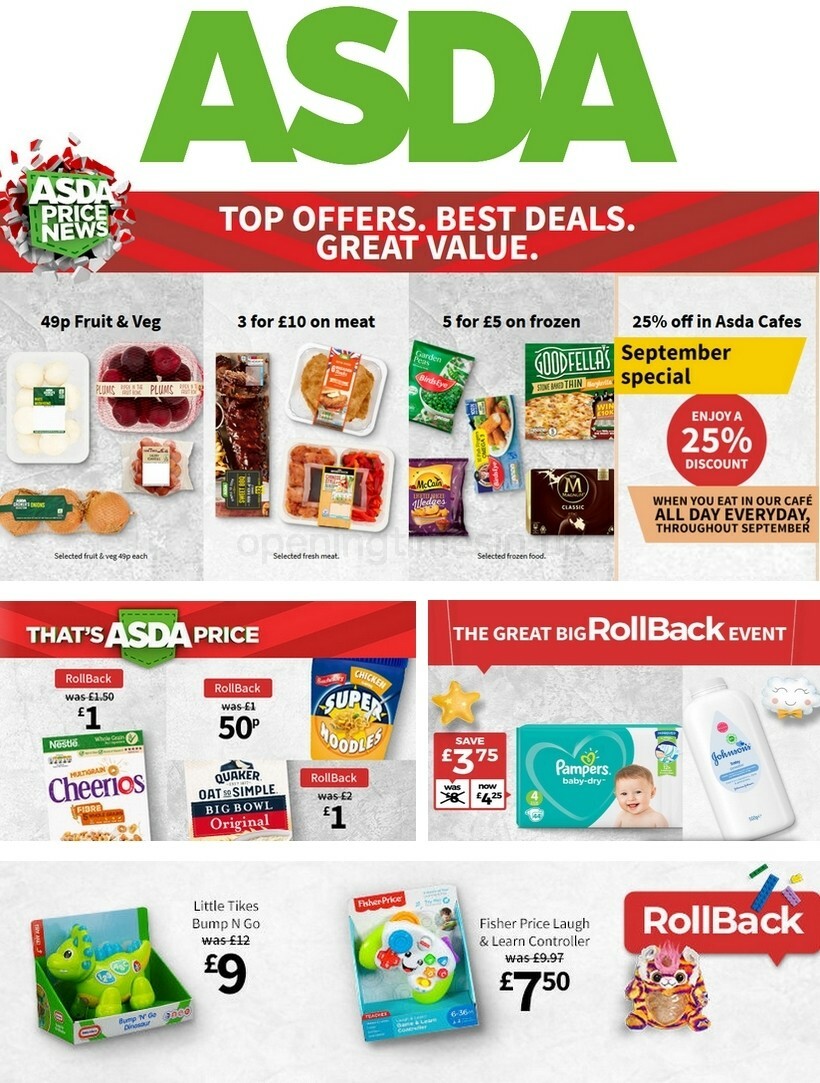 ASDA UK - Offers & Special Buys from 18 September