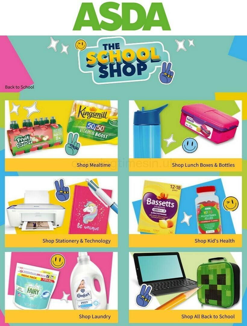 ASDA Back to School UK - Offers & Special Buys from 19 August