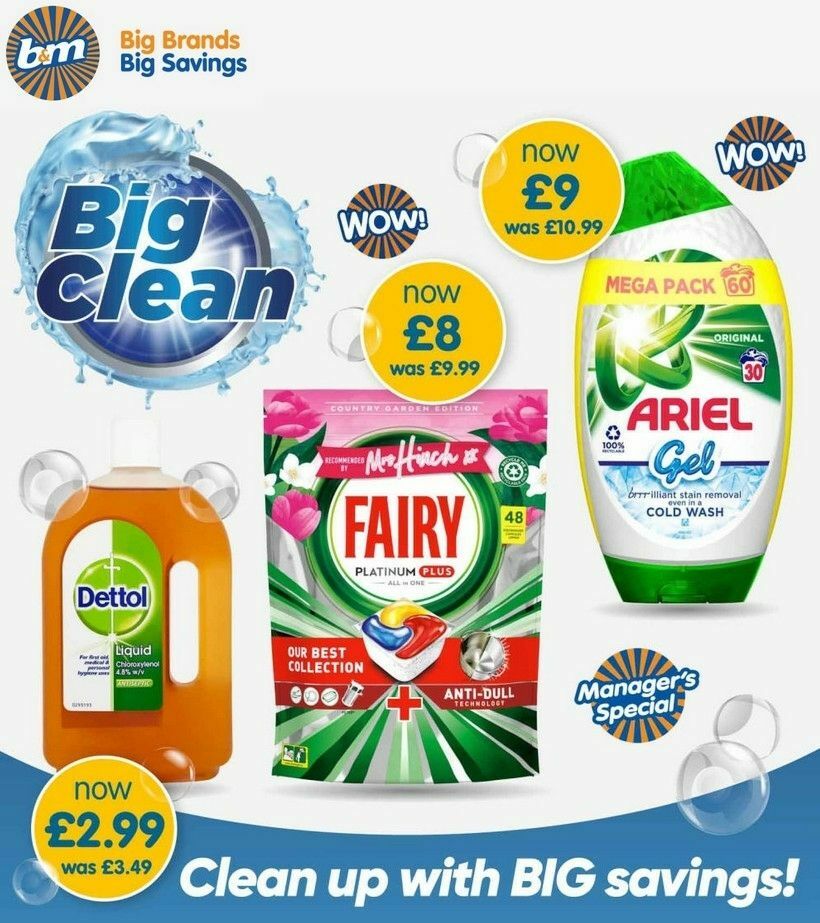 B&M Big Clean Newsletter & Special Buys From 19 September