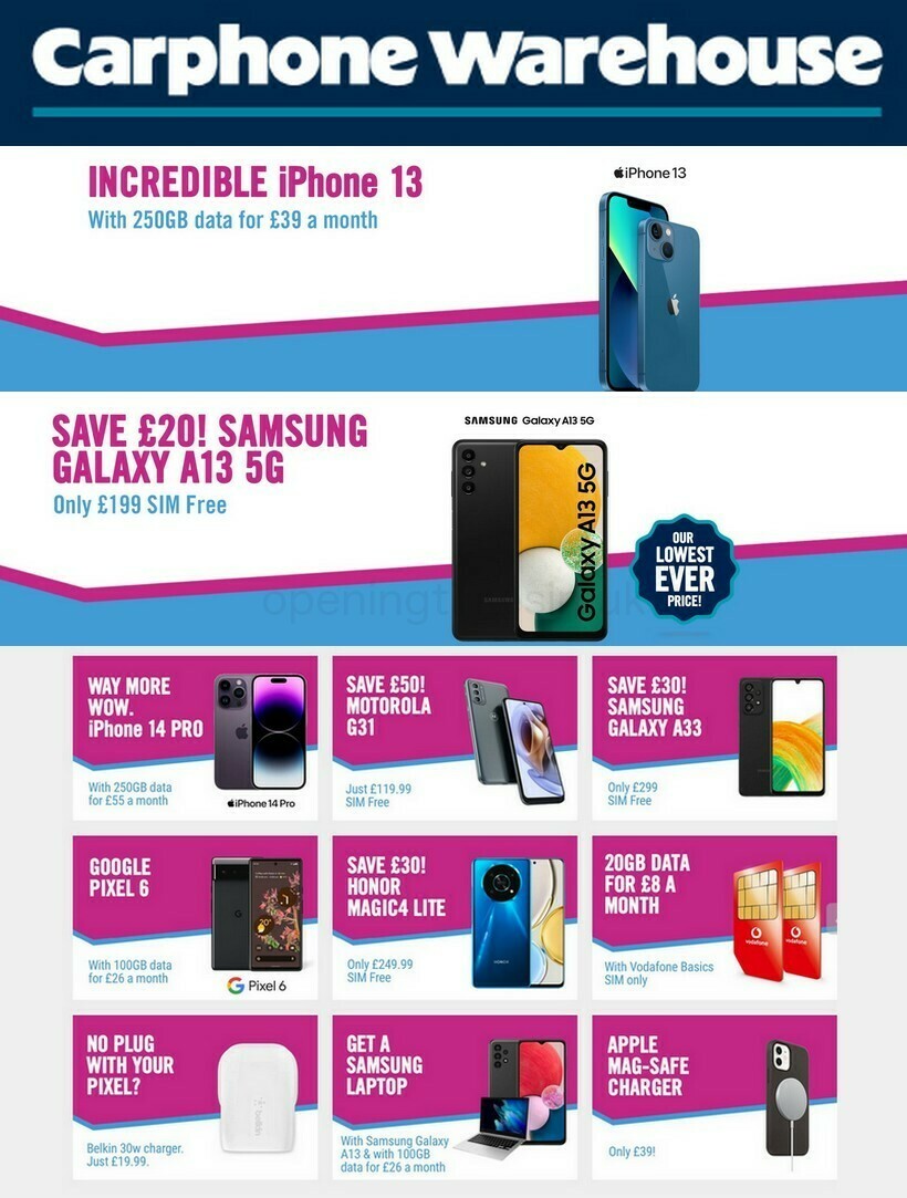 Carphone Warehouse Offers & Special Buys from 27 October