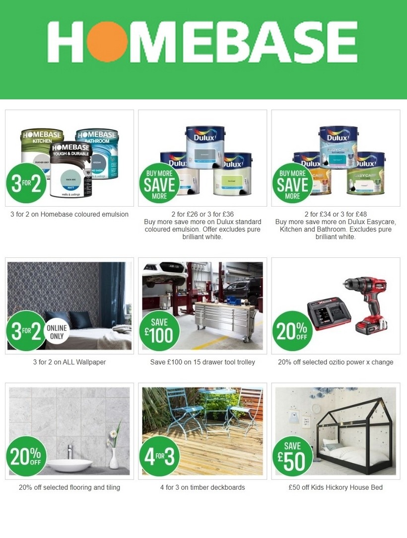 Homebase Deals & special offers from 22 March