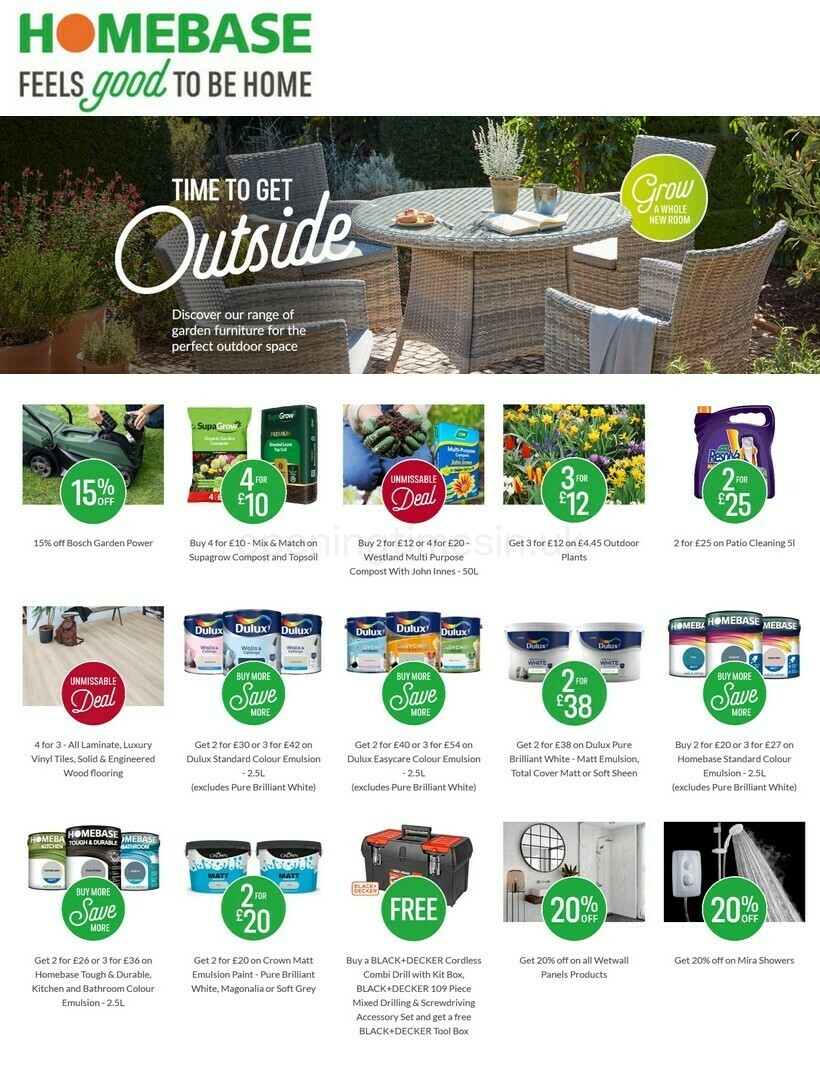 Homebase Deals & special offers from 21 April