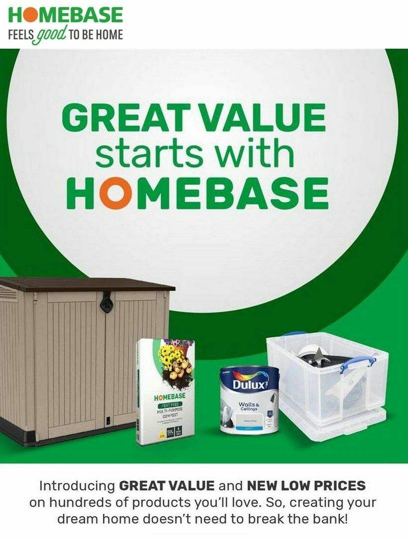 Homebase Deals Special Offers From 11 September   1 