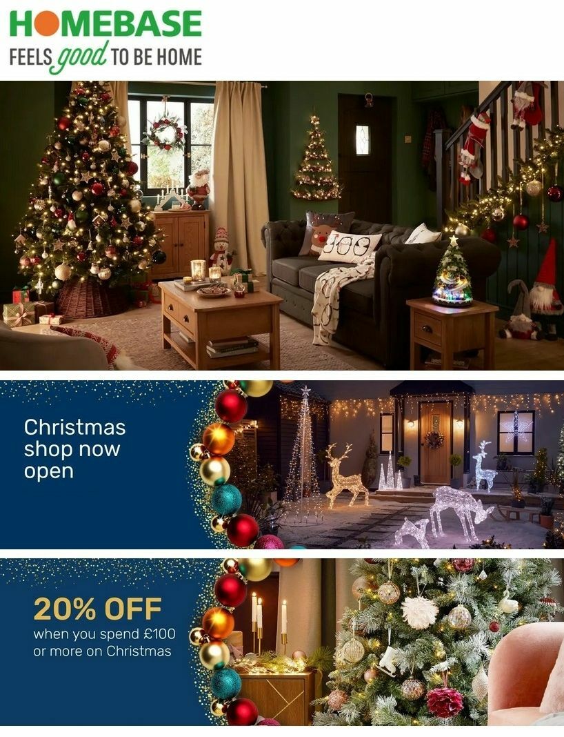 Homebase Christmas Deals & special offers from 27 October