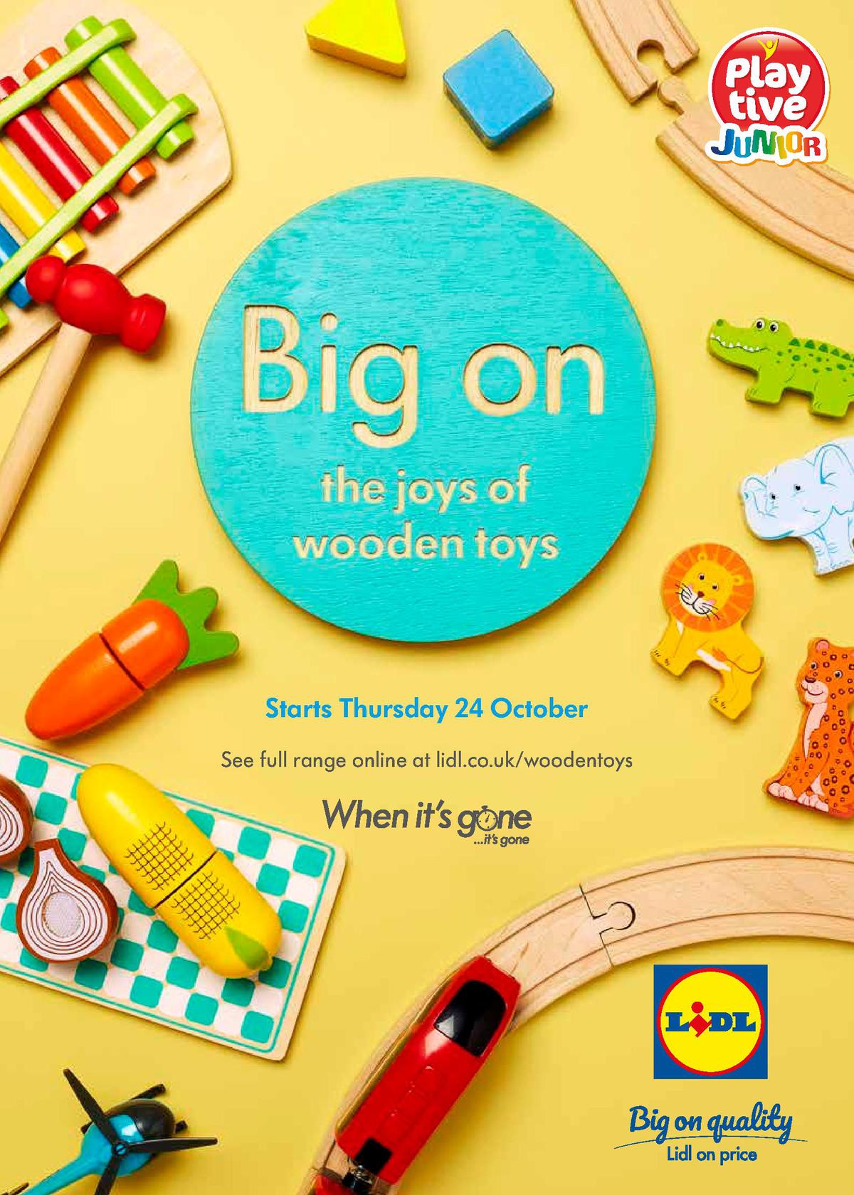 LIDL Lidl Wooden Toys UK Offers & Special Buys from 24 October