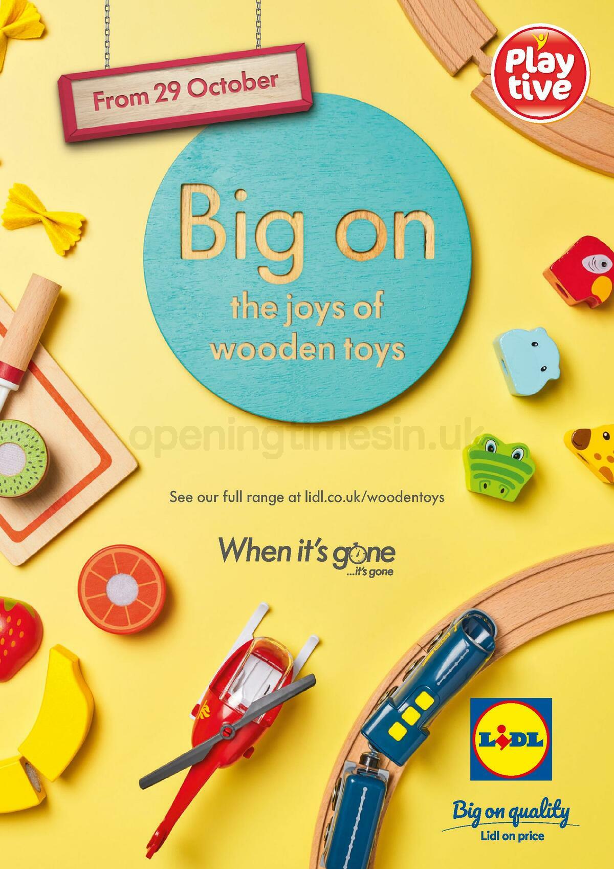 LIDL Wooden Toys UK Offers & Special Buys from 29 October